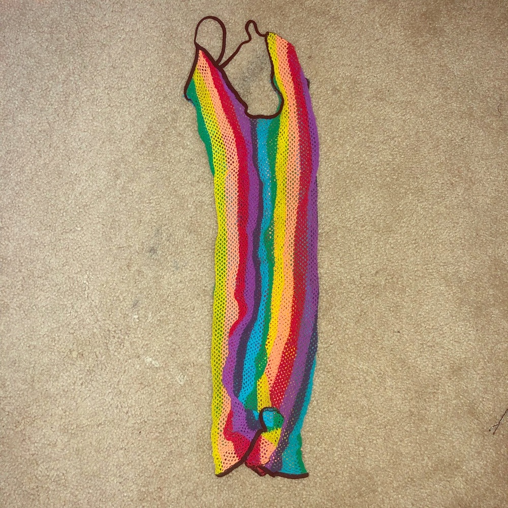 Dolls kill multicolored fishnet dress